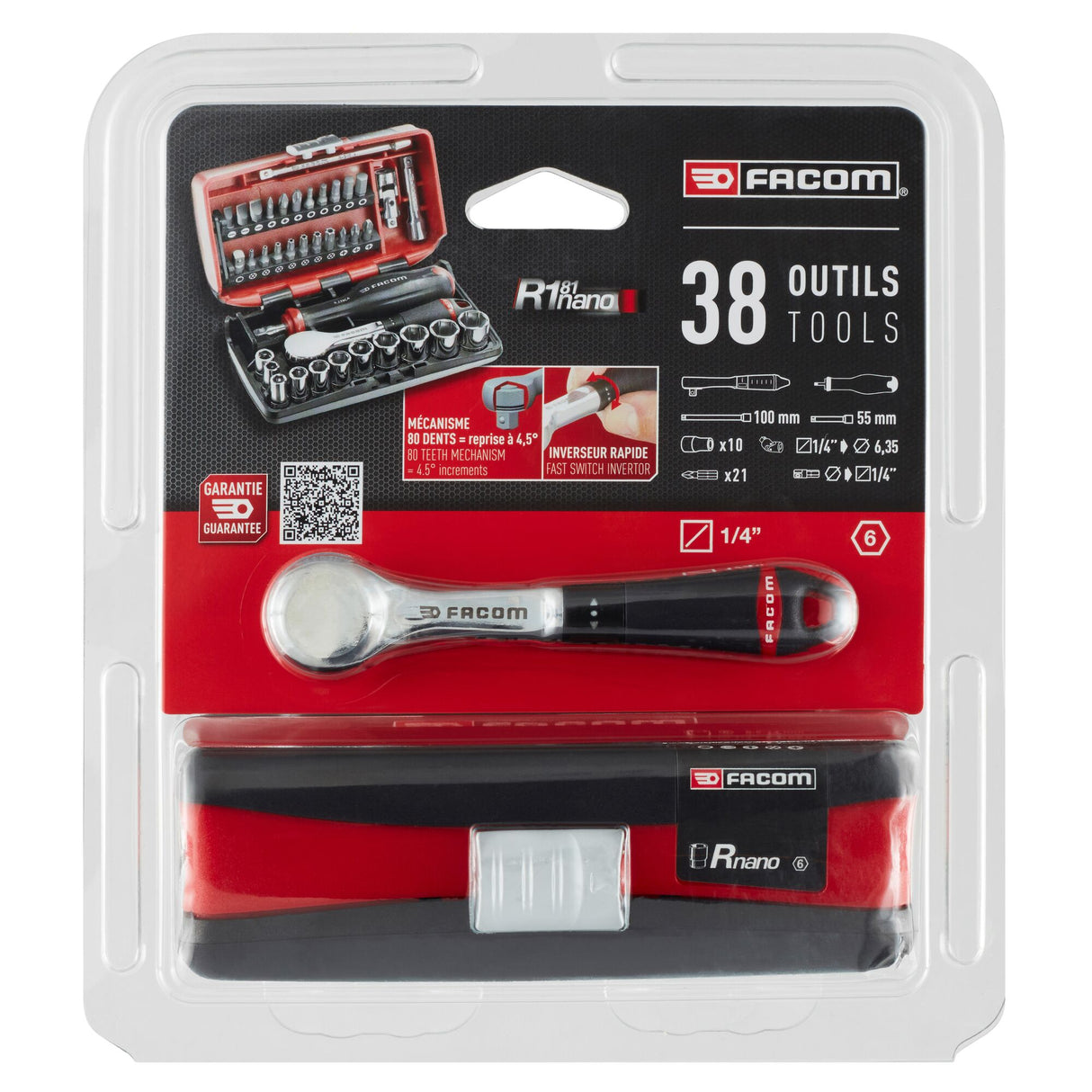 1/4 Socket Set 6Pt 5.5-14Mm R.181 38Pc