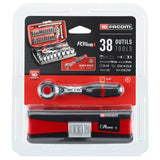 Set van 6-punts 1/4"doppen - metrisch - R.360NANO