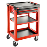 ROLL.UC3S2DM3 - ROLL werkplaatswagen met 3 planken 2 laden M3 rood