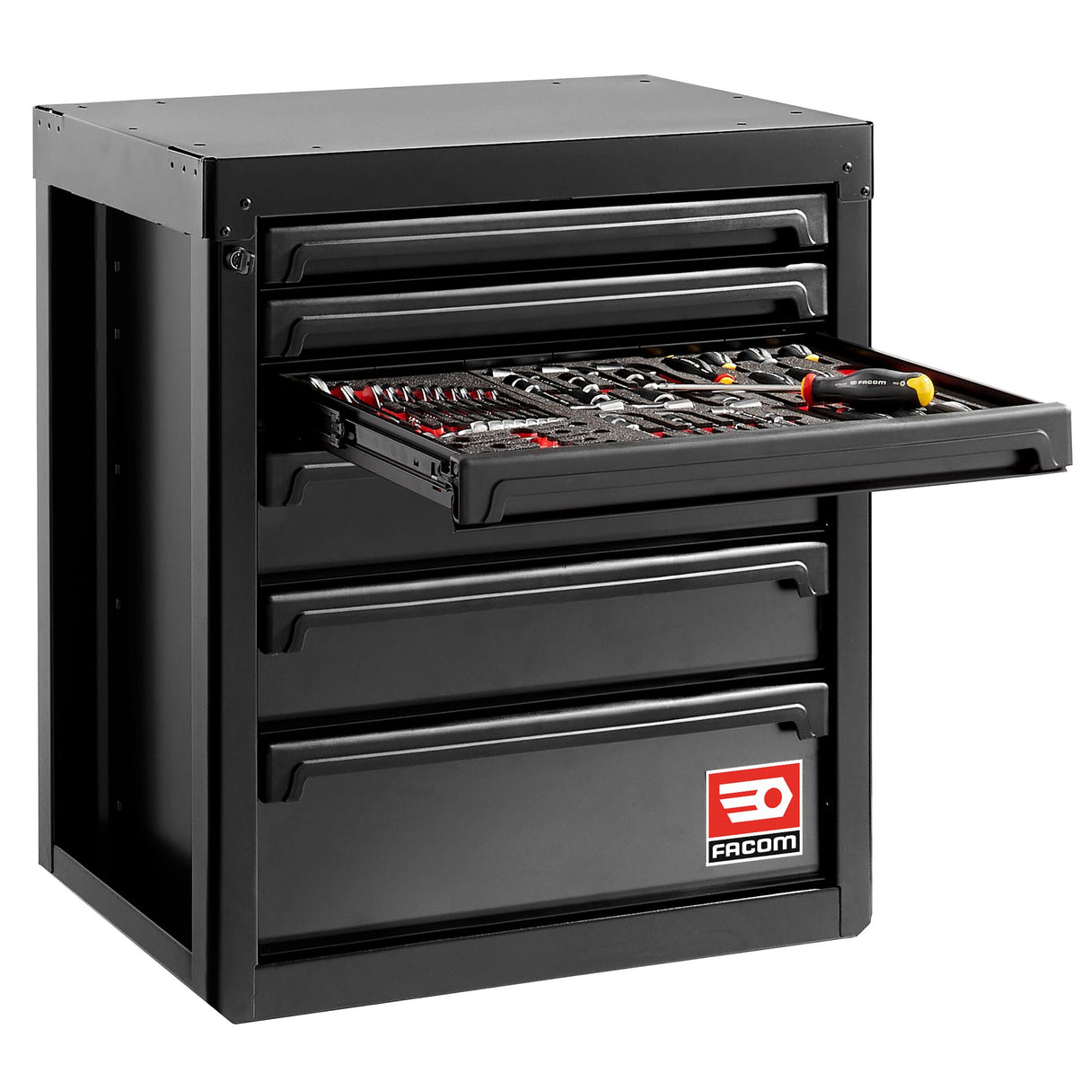 Rws2 Zwart Lage Kast Met 6 Lades