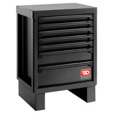 Rws2 Zwart Lage Kast Met 7 Lades