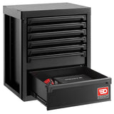 Rws2 Zwart Lage Kast Met 7 Lades