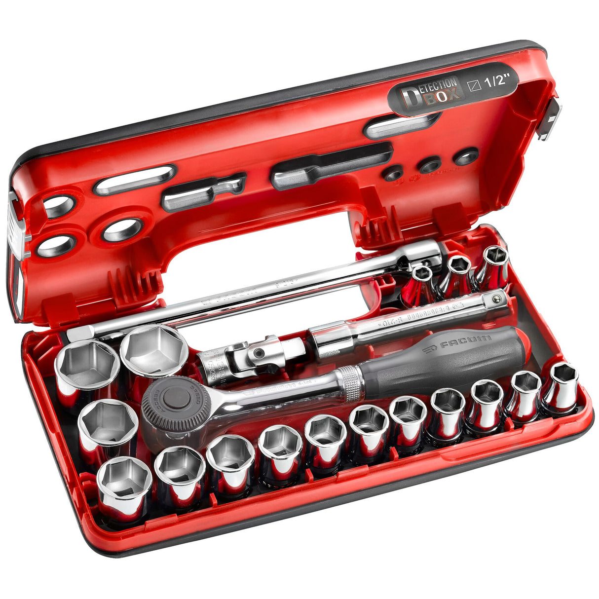  DBOX-set 1/2” 6-punts metrische maat-doppen -