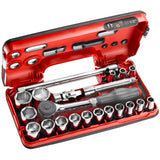  DBOX-set 1/2” 6-punts metrische maat-doppen -