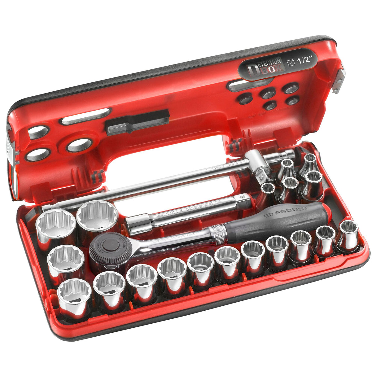 DBOX-set 1/2” 12-punts metrische maat-doppen