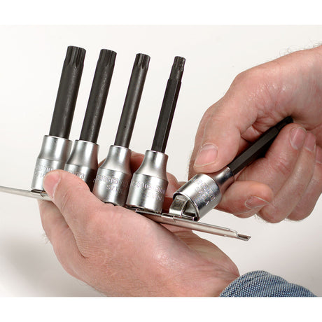 Set van 5 schroevendraaierdoppen met meervoudige vertanding XZN vierkant 1/2"