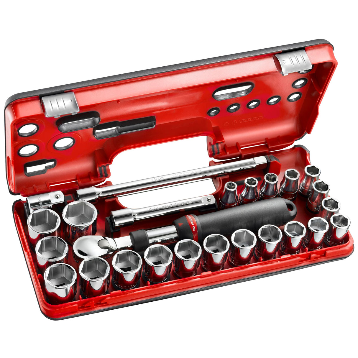 Koffer met verlengbare ratel van 1/2"