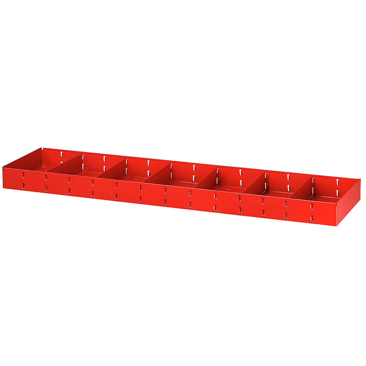  Legplank met 6 verwijderbare tussenschotten 1425x200x90mm
